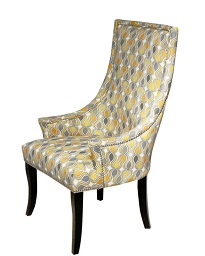 Patterned accent chair